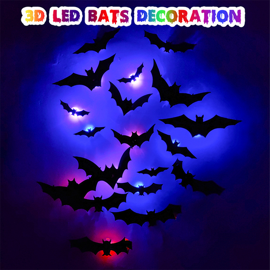 🎃 👻🔥KÖP MER SPARA MER🔥💖3D Fladdermus LED Vägglampa Dekoration