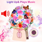 🎉🎁 50% rabatt ✨3D Pop-Up Musikalisk Blombukettkort med Ljus