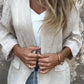 ⏳49% rabatt under en begränsad tid 🎁💃Blazer med öppen front i bomull och linne för kvinnor🔥