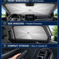 ☀️ 50% RABATT NU!🚗 Sammenlegbart Bilvinduskyld – Blokkerer UV & Varme – Beskytter Dashbord & Interiør 🛡️