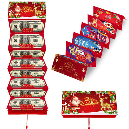 🔥🎁Köp 1, få 1 gratis🔥💶🎅 Julkuvert för pengagåva – Kreativt, vikbart kuvert; perfekt för hemgjorda julgåvor i form av pengar; passar män, kvinnor, barn och föräldrar✨