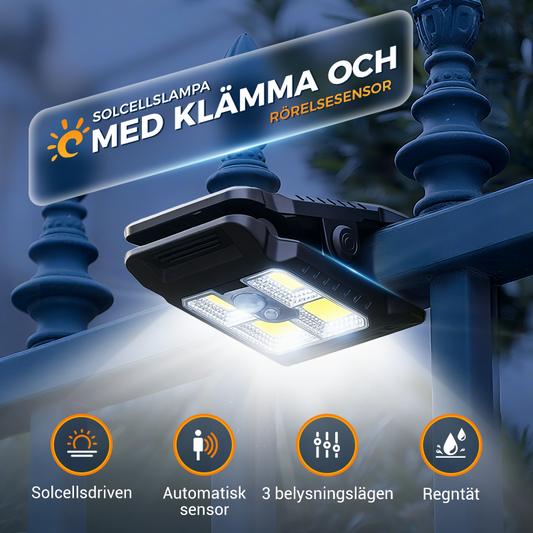 ⏰ Endast nu 50% rabatt!🌿Solcellslampa med rörelsesensor – Köp 2 nu, få 1 gratis! Perfekt för trädgården, balkongen och terrassen! 🏡