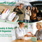 🥳HETT REA 2026🥳🧳 50% RABATT! A8 Vattentätt Pillerpåse Set – 14 färgkodade påsar, vattentätt och krosskyddat skal. Rymmer 7‑14 dagars medicin – perfekt för resor och dagliga rutiner! 🗓️✨