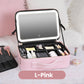 ✨ 50% rabatt och fri frakt ✨ Skapa en perfekt makeup-look när som helst, var som helst – Bärbar sminkväska med LED-spegel! ✨