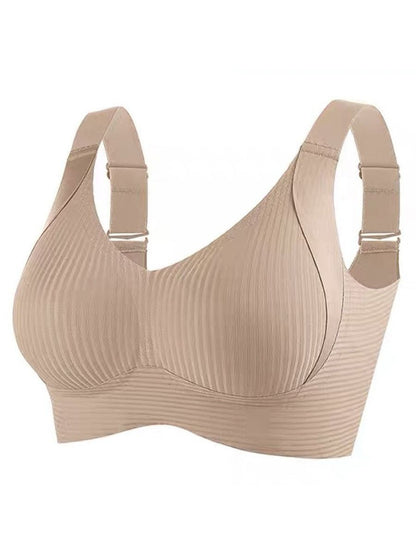 🎁 Massiva rabatter 🔥 💕 Diskret randig sömlös bh med W-stöd – Komfort och stil!