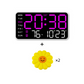 ⏰ Endast nu 49% rabatt!🔥Stor digital väggklocka med LED-display, datum och termometer