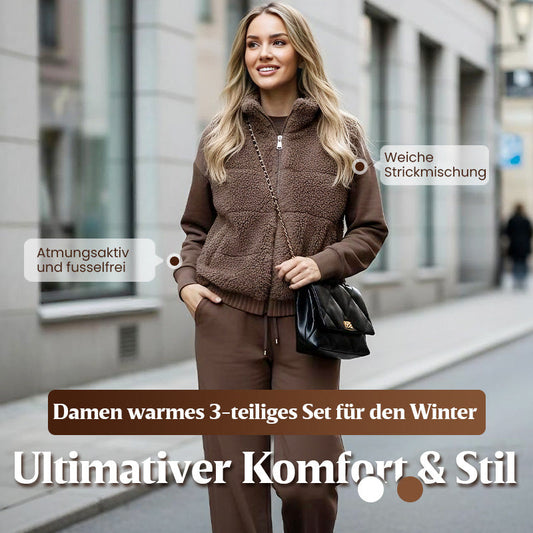🔥Fri frakt🔥3-delat varmt stickat loungeset som håller dig varm, chic och självsäker hela dagen ❄️