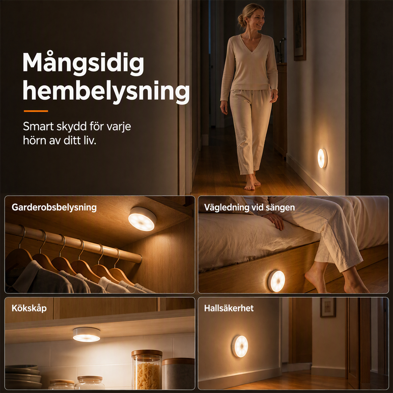✨ Nyhet för 2026 | LED-belysning med rörelsesensor | Enkel montering, 3 lägen 🔆【50 % rabatt】