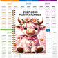 🐮📅 50 % RABATT NU! Söt Månadsplanerare 2026–2030 – Charmig Höglandsko-design för Planering & Vardag ✨