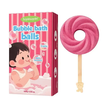 🍭Återanvändbar söt Lollipop-badbomb, färgglad bubbelboll för roligt bad