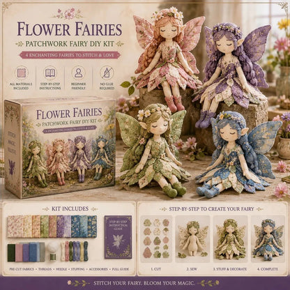 🔥SISTA DAGEN 50% RABATT🧵Fairy Patchwork DIY-kollektion