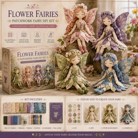 🔥SISTA DAGEN 50% RABATT🧵Fairy Patchwork DIY-kollektion