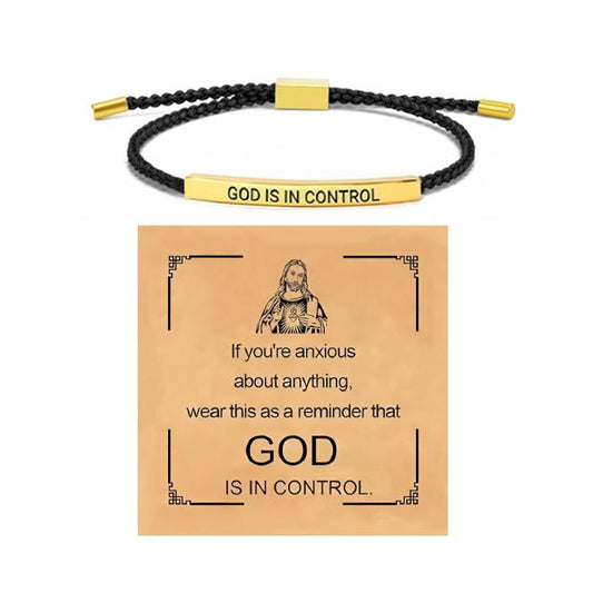 Inspire Armband GUD ÄR I KONTROLL/WWJD - Elegant design med unika mönster och bokstäver