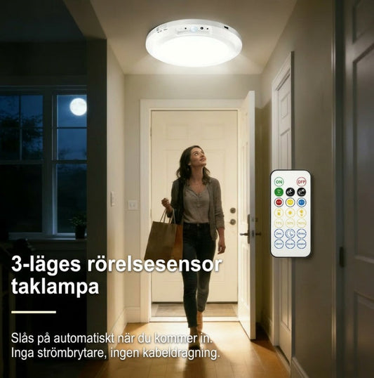✨50% RABATT Stilren smartlampa för moderna hem 🏡 Automatisk LED-belysning med rörelsesensor & röststyrning 💡 Nu till halva priset