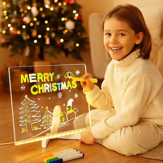 ✨Specialerbjudande – sista veckan!!⏳🎨 Lysande ritplatta med LED för barn