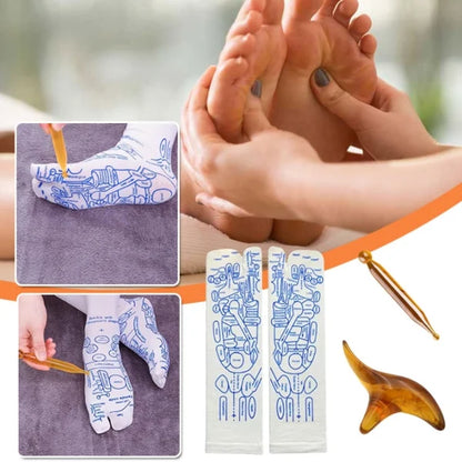 🔥Säljer mycket🔥 Fotmassagestrumpor🦶✨ – Fotmassageverktyg, reflexologivägledning, smärtlindring