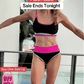 🔥🎁Nyhet 55% RABATT🔥🌼 Färgblockerad Sportig 3-delars Bikiniset i Nylon – Högmidja med Magekontroll 👙