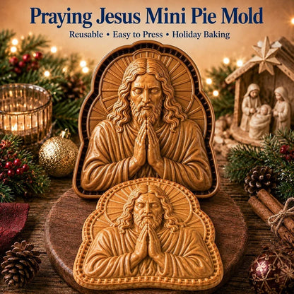 🔥HETT REA 50% RABATT✝️ Tro & Jesu Kristi Jul Mini Pajformar | Återanvändbara präglade formar för att forma detaljerade pajer med bönetexter, julklappar och så vidare🥧✨