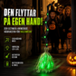 📢📢 Halva priset!! ⏰🧙 Animerad Halloween-dekoration: Häxa på kvast med ljus och ljud