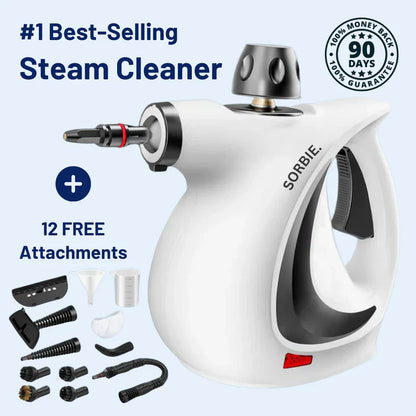 🔥✈Fri frakt🚀🧼 50% RABATT! 🚿 Handhållen ångtvätt – Tryckökning, för flera ytor och 12-delars set – Kemikaliefri, hygienisk och djuprengörande ✨