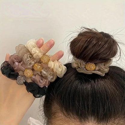 ✨Eleganta rhinestone mesh hårband