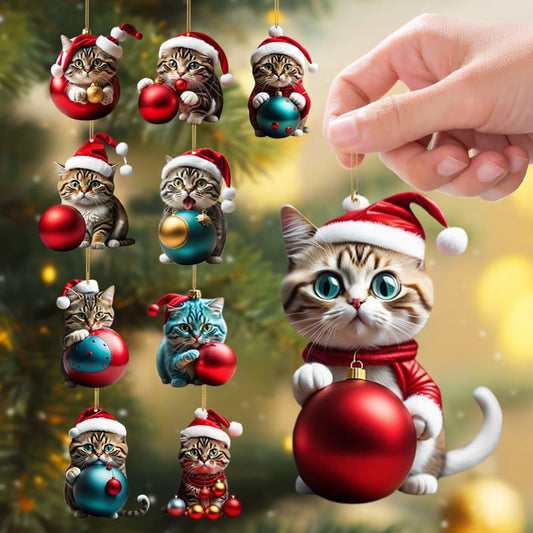 🔥Julrea – upp till 50 % rabatt🎅🐱Hängande Kattprydnad för Julgran🎄✨
