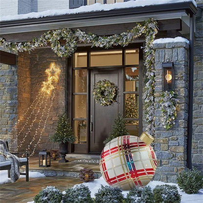 🔥Julrea – upp till 50 % rabatt🎅🌈Utomhus Jul PVC uppblåsbar Dekorerad Boll🔥