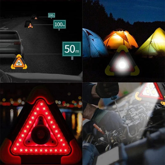 🆘 50% RABATT NU! ✨ 3-i-1 Solcellsdriven Nödblinkers - Magnetfäste med Varningslägen (Flash/Strobe/Stadig) för Vägassistans 🚗☀️