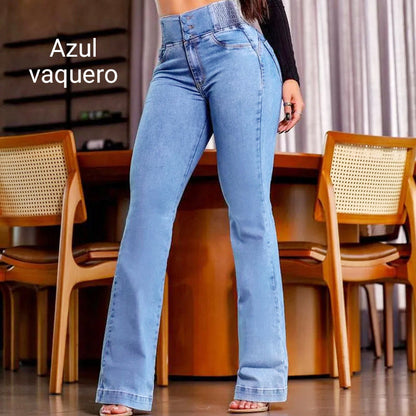 🎁2026 Nyinkommet - 50% rabatt👖 Högmidjade stretchiga utsvängda jeans