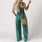🌼 50% RABATT ☀️ | Ärmlös Jumpsuit med Blommönster – Hög midja & Vida Ben