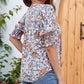 🌸 SNABBREA: 50% RABATT PÅ BLUSAR! 👒 Blommig blus för dam – Romantiska puffärmar och V-ringning 💃