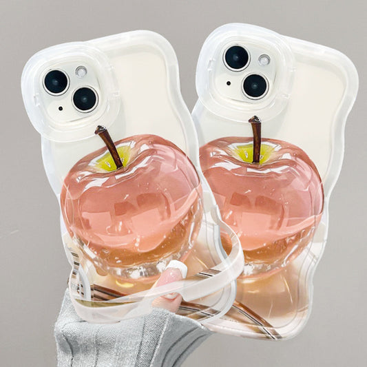 🔥 Hetrea rea -50% RABATT 💕 Genomskinligt iPhone-fodral med äppelmönster