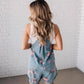 🌸2025 Nytt mode🌸 Vintage blommigt tryckt denim jumpsuit