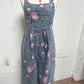 🌸2025 Nytt mode🌸 Vintage blommigt tryckt denim jumpsuit