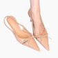Damsandaler med spetsig tå och slingback, mellanhög klack