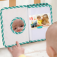 Bedårande tecknad baby tyg fotoalbum