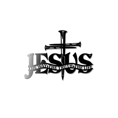 Kors Jesus Sanning Metall Väggdekoration