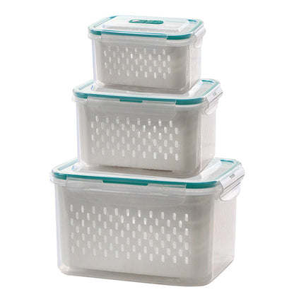 🥗 50% RABATT! 🍱 2 i 1 Matlåda med Dränering & Lufttätt Lock – Perfekt För Hälsosam Mat & Förvaring ❄️