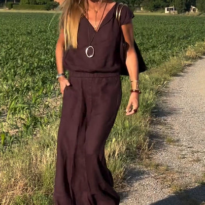 Lös topp och högmidjade byxor