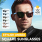 UV400 Snygga Unisex Fyrkantiga Solglasögon