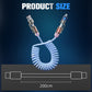 240W 4-in-1 Retractable Coiled Charging Cable