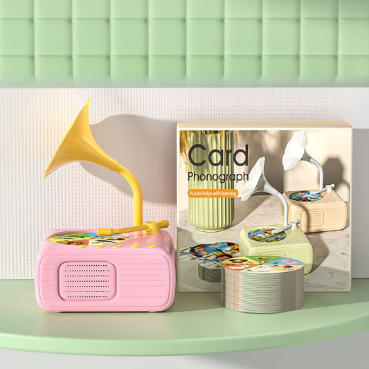 🎶Barnfonograf med 99 kort👶Fonograf för tidig utbildning