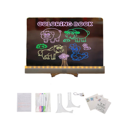 🎃Halloween-erbjudande 50 % RABATT!🌈LED-ritbrädeset för barn – Rita, glöd och skapa igen!