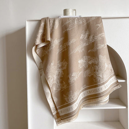 Konstnärligt Mönstrad Varm Halsduk