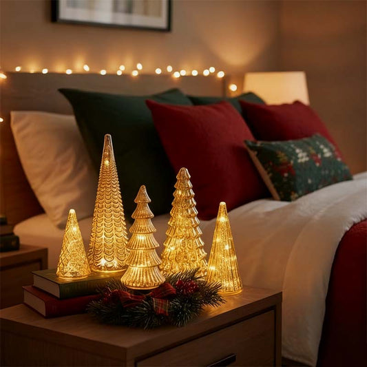 ⏳Begränsad tid 50 % rabatt⏰5-delars dekorativt upplyst trädset i harts🎄✨