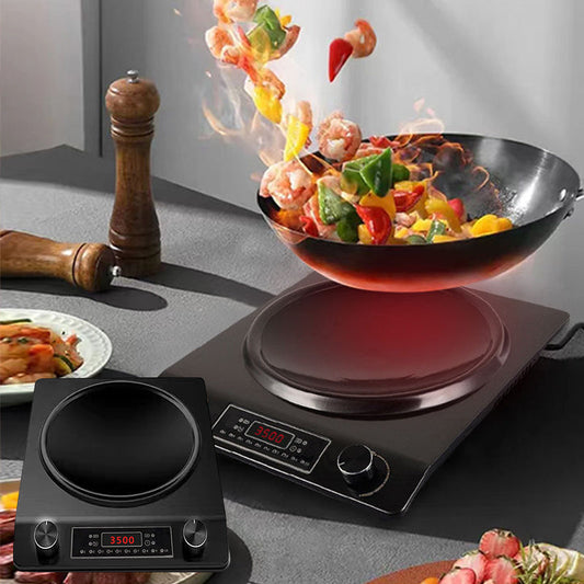 🔥🖤 Black Friday-rea: 50 % RABATT 🔥3500W Konkav Induktionshäll med 10 Temperaturinställningar