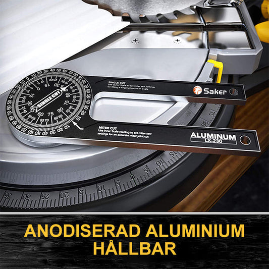 📏 7-tums vinkelmätare för geringssåg i aluminium | Precisionsvinkelmätare