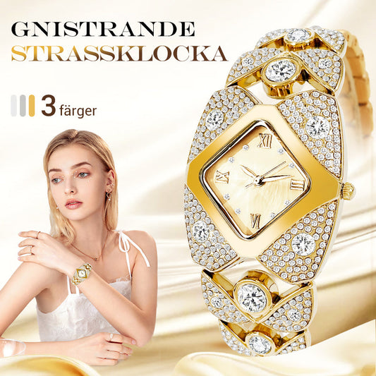 🔥Julrea – upp till 50 % rabatt🎅Retro Kvartsklocka med Gnistrande Strass
