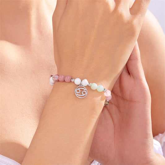 Begränsad tid 50 % rabatt💥Armband med 12 stjärntecken och pärlor och berlock med astrologiska tecken