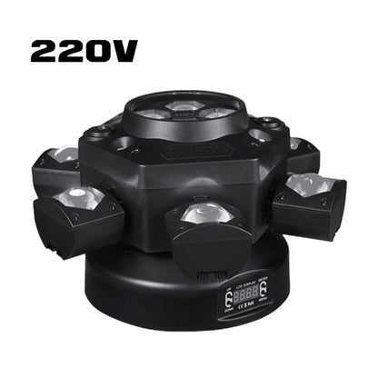 🎵 50 % RABATT NU! 💡 LED-stämningsbelysning med flera strålar – 6 rörliga armar, 150W & DMX – perfekt för fest och scen ✨